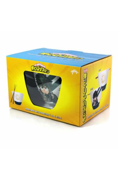 My Hero Academia Ramen Bowl with Chopsticks Izuku Midoriya 473 ml